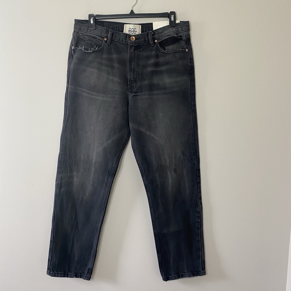 BDG Vintage Slim Fit Jeans Mens 36x32 Washed Black Denim Distressed‎